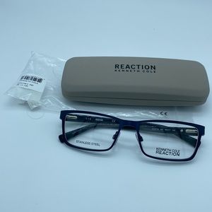 Reaction Kennth Cole KC0778 Blue Stainless Steel Ophthalmic Frame